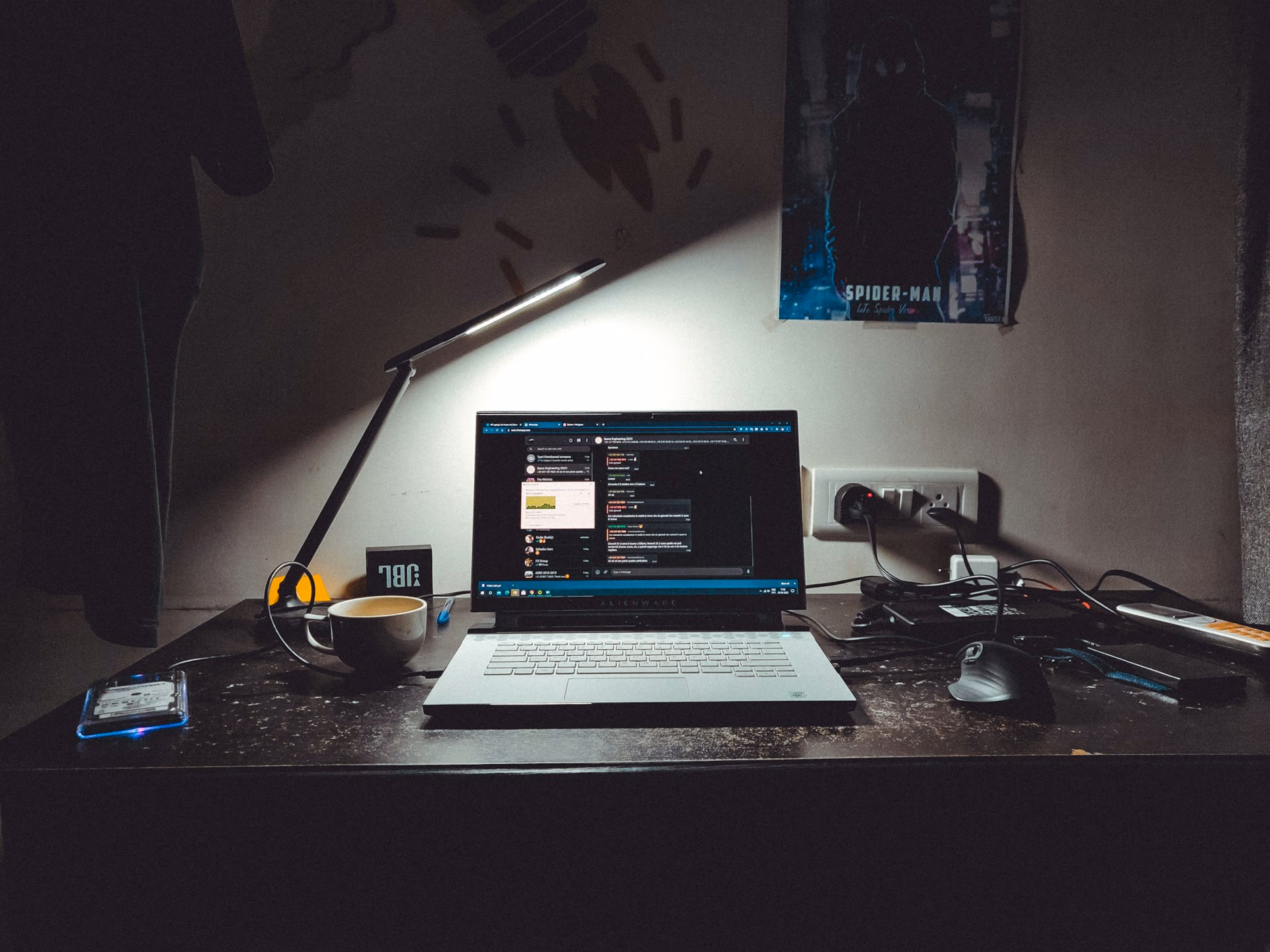 A corporate website shown on a laptop in a client office