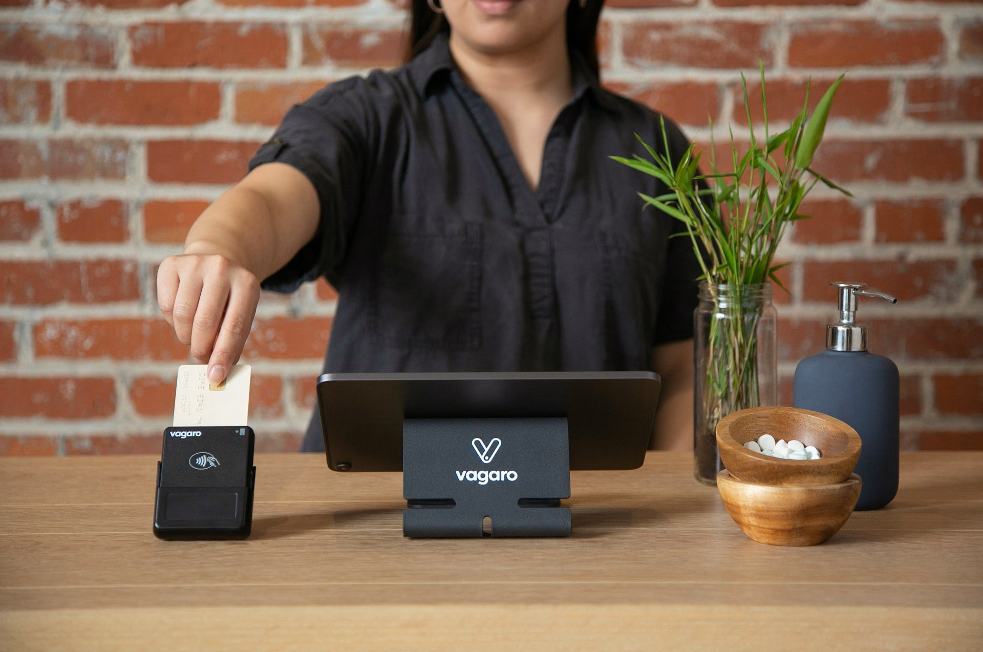 A booking application on a tablet